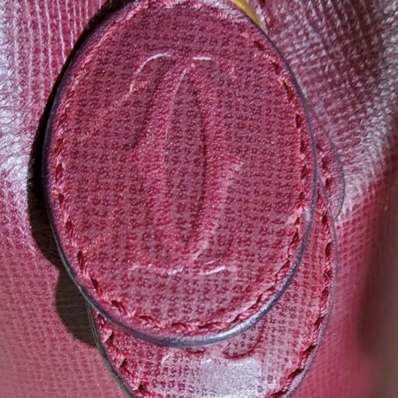 EUC Authentic CARTIER Paris Bordeaux Women's Leather Shoulder Bag COA Included - Picture 10 of 12